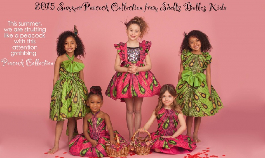 Shells Belles Kidz Debuts Their Summer 2015 Peacock Collection